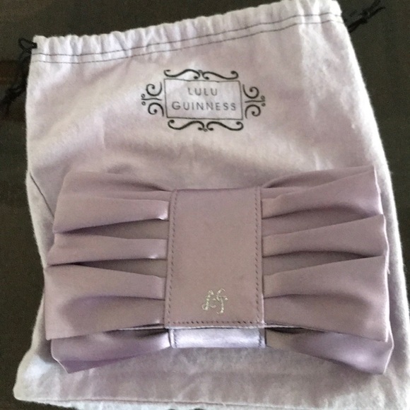 Classy Lulu Guinness London purple clutch